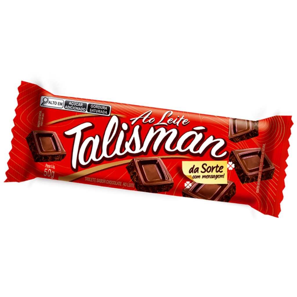 Talisman Display Talismán da Sorte Ao Leite 50g - display - Dumdum Chocolates